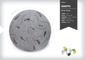 Granite paving mosaic