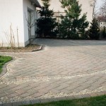 Granite setts and concrete pavers